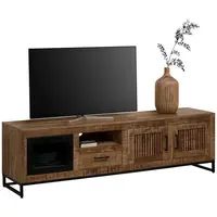 Carryhome NÍZKÁ KOMODA, mangové dřevo, přírodní barvy, světle hnědá, 175/50/40 cm