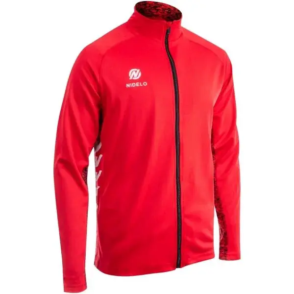 NIDELO TRAINING ZIP JACKET NANTES Dětská tréninková mikina, červená, velikost 8Y