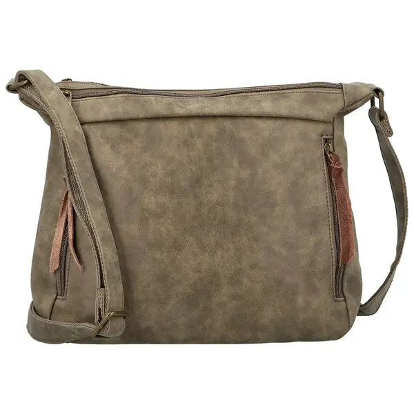 Dámska crossbody kabelka tmavo béžová - Firenze Egona