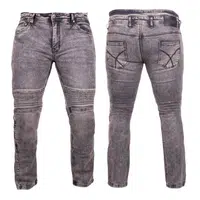 Pánské moto jeansy BOS Micas Acid Black 32