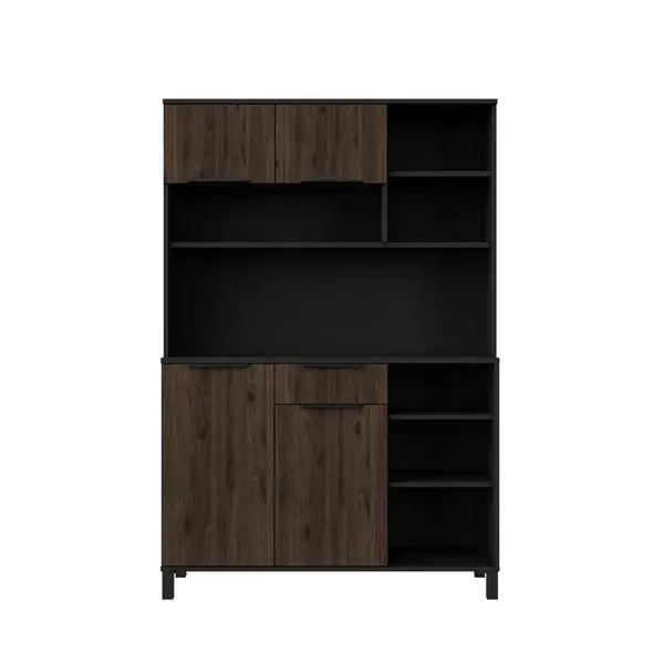 Buffet Monza 120 Barva korpusu: Černá, Barva dvířek: Ořech okapi