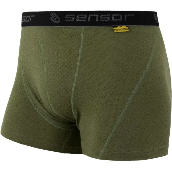 Sensor MERINO DF Pánske funkčné trenírky, khaki, veľkosť