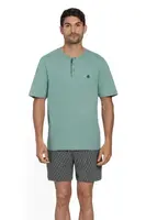 Pánské pyžamo krátké JORGE 4XL Zelená