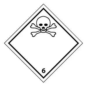 Etikety pro signalizaci nebezpečí 100x100mm, JEDOVATÉ LÁTKY