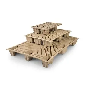 5 x Papírová paleta z nasávané kartonáže 1200x800x130 mm, hmotnost 3.6kg