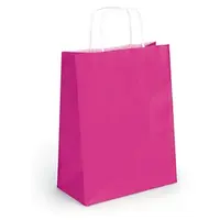 50 x Dárkové tašky z kraftového papíru 250x320x110mm, růžové | RAJA