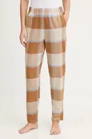 Bavlněné pyžamové kalhoty United Colors of Benetton dámské, hnědá barva, bavlněné, 40EP3F00I