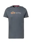 ALPHA INDUSTRIES Tričko  grafitová / marhuľová / biela