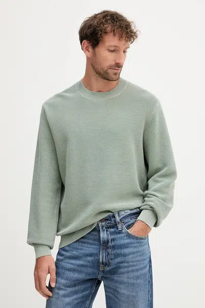 Bavlněný svetr Armani Exchange pánský, zelená barva, XM000915 AF11967