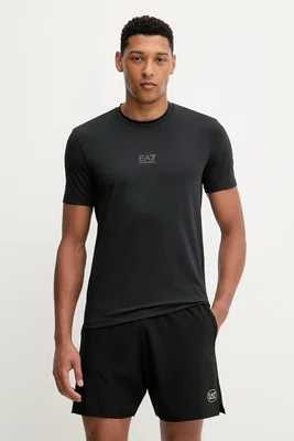 Tréninkové tričko EA7 Emporio Armani pánské, černá barva, AF17770.7M000635