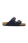 Semišové pantofle Birkenstock Arizona pánské, tmavomodrá barva, 1030916