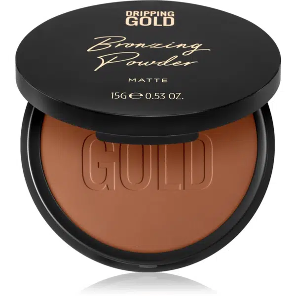 Dripping Gold Luxury Tanning Bronzing Powder kompaktní bronzující pudr na tělo a obličej odstín Matte 15 g