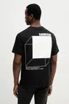 Bavlněné tričko Calvin Klein Jeans pánské, černá barva, s potiskem, LV04RC805G
