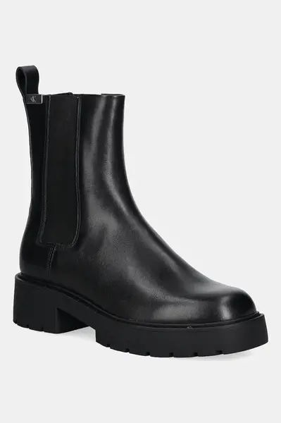 Kožené kotníkové boty Calvin Klein Jeans COMBAT MID CHELSEA BOOT HW LTH