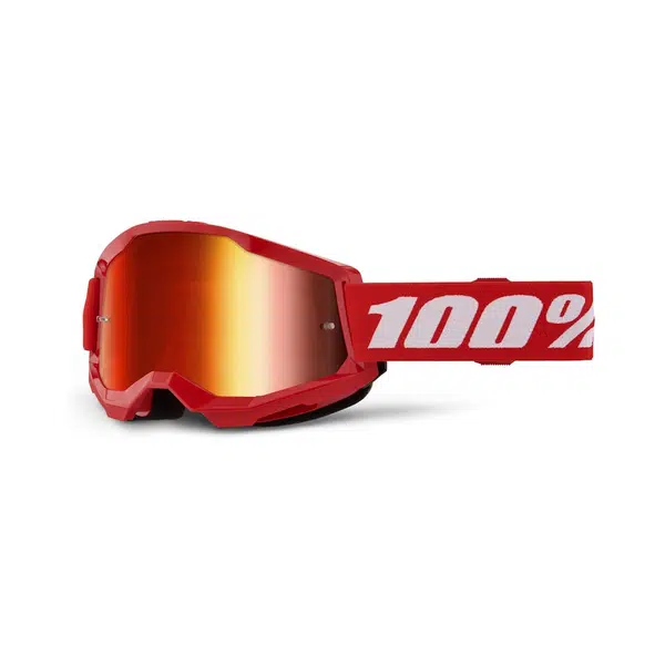 Motokrosové brýle 100% Strata 2 New Mirror Červená, červené plexi