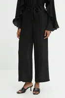 Kalhoty Answear.LAB dámské, černá barva, široké, high waist