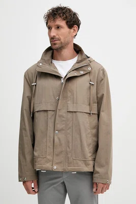 Bunda Michael Kors hnědá barva, přechodná, CT5208RHW3