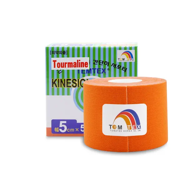 TEMTEX kinesio tape Tourmaline, oranžová tejpovací páska 5cm x 5m