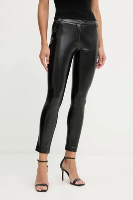 Kalhoty Marciano Guess FERGIE dámské, černá barva, přiléhavé, high waist, 5YGB16 7363A