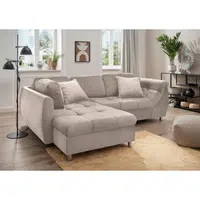 Livetastic ROHOVÁ SEDAČKA, textil, šedohnědá