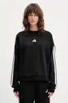 Mikina adidas Essentials dámská, černá barva, s aplikací, JE1298