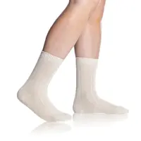 Krémové unisex zimní bambusové ponožky Bellinda BAMBUS CASUAL UNISEX SOCKS