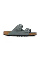 Semišové pantofle Birkenstock Arizona pánské, šedá barva, 1030860