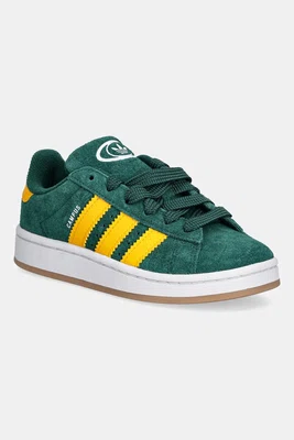 Dětské semišové tenisky adidas Originals CAMPUS 00s zelená barva, JP7985