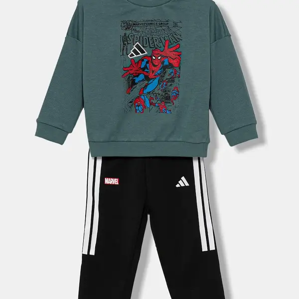 Dětská tepláková souprava adidas Marvel zelená barva, JL9179