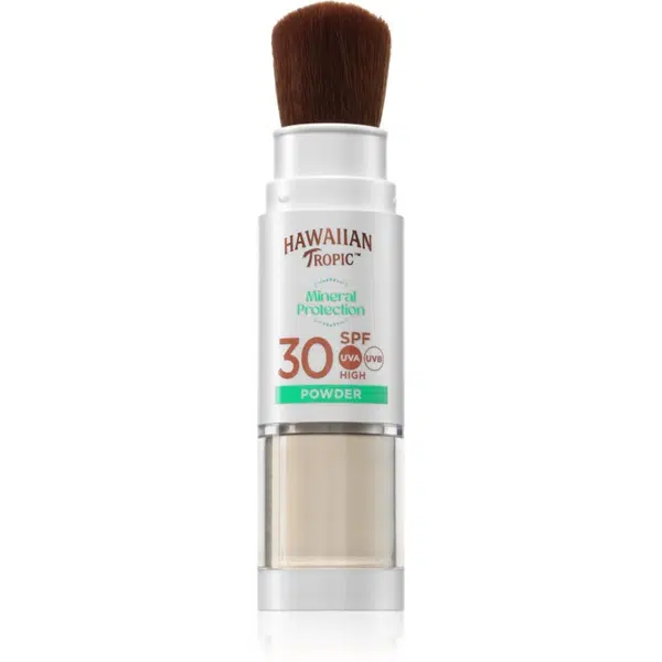 Hawaiian Tropic Mineral Protection Powder Brush ochranný voděodolný opalovací pudr SPF 30 4.25 g