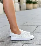 Gemre Beige slip-on perforated sneakers Dafina