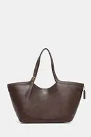 Kožená kabelka Coach hnědá barva, CAM00