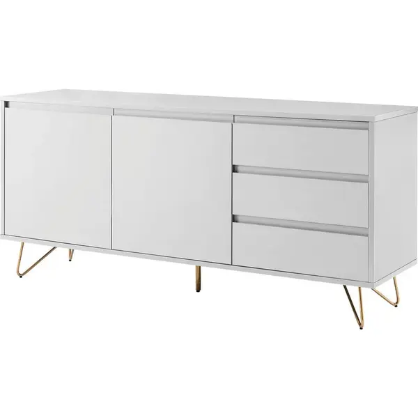 Livetastic ŠIROKÁ KOMODA, bílá, 150/70/40 cm