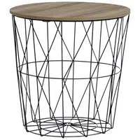 Ambia Home ODKLÁDACÍ STOLEK, přírodní barvy, černá