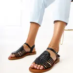 Gemre White Flat Roman Sandals Everlay