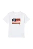 Dětské bavlněné tričko Polo Ralph Lauren bílá barva, s aplikací, 322843794004
