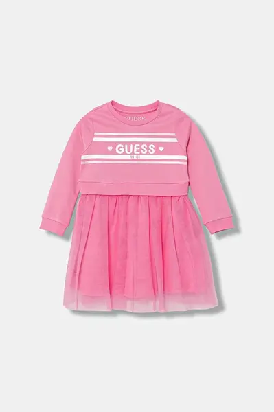 Dětské bavlněné šaty Guess