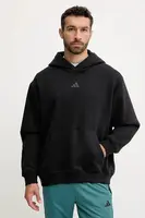 Tréninková mikina adidas Performance POWER pánská, černá barva, s kapucí, hladká, JZ6248