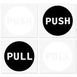 14 Sets 2 Colors PVC Self-Adhesive Push Pull Sign Stickers