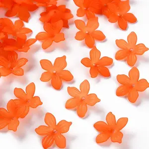 Frosted Acrylic Bead Caps