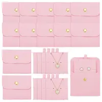 Microfiber Cloth Jewelry Storage Bags with Brass Button