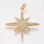 Brass Micro Pave Cubic Zirconia Pendants