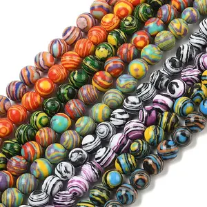 Synthetic Malachite Beads Strands