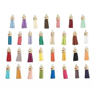 60Pcs 30 Colors Faux Suede Tassel Pendant Decorations