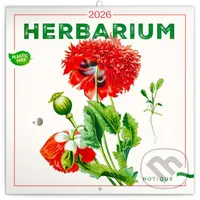 NOTIQUE Nástenný poznámkový kalendár Herbarium (Herbár) 2026