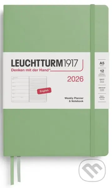 Weekly Planner & Notebook 2026 Medium (A5) Sage