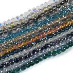 Transparent Electroplate Glass Beads Strands