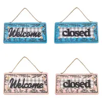 2Pcs 2 Color Wooden Doorplate Decorations