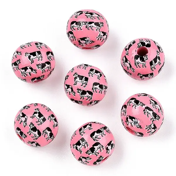 Printed Schima Wooden Beads