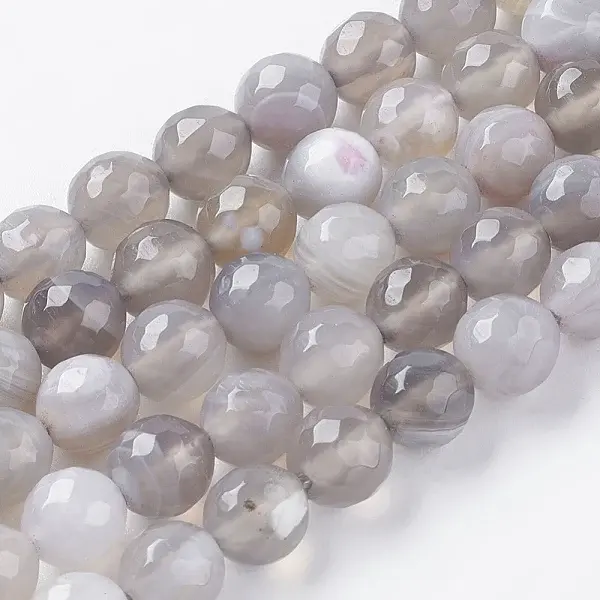 Natural Striped Agate/Banded Agate Beads Strands